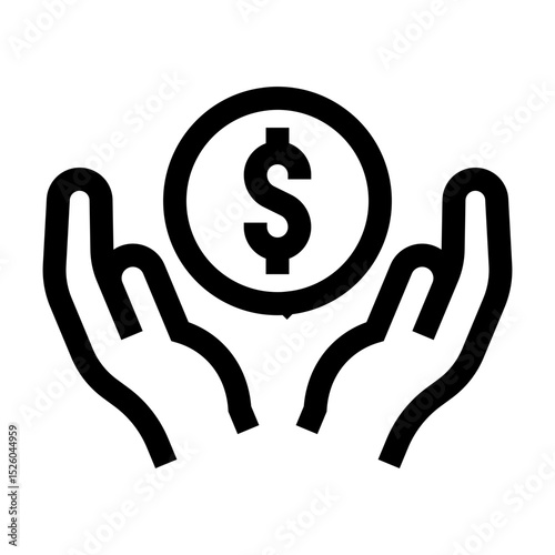 Business Support Coin Icon photo