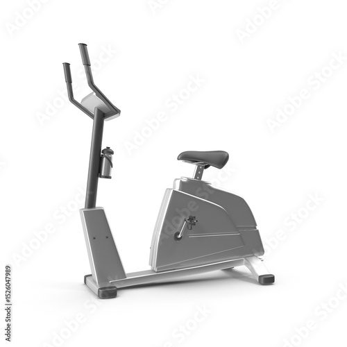 Stationary Exercise Bike Isolated on White Background