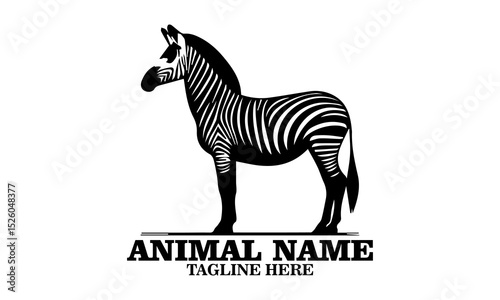 Okapi animal silhouette vector illustration, okapi animal vector illustration and okapi animal logo dasign with white background