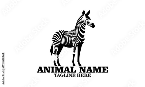 Okapi animal silhouette vector illustration, okapi animal vector illustration and okapi animal logo dasign with white background