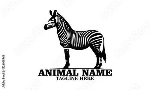 Okapi animal silhouette vector illustration, okapi animal vector illustration and okapi animal logo dasign with white background