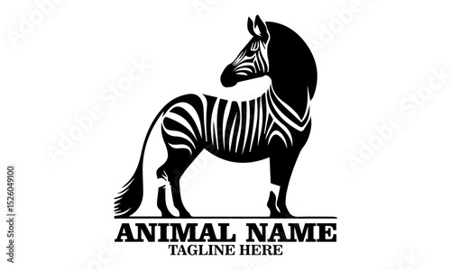 Okapi animal silhouette vector illustration, okapi animal vector illustration and okapi animal logo dasign with white background