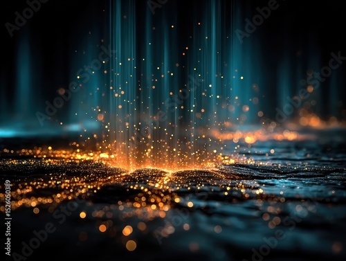 Abstract digital energy explosion