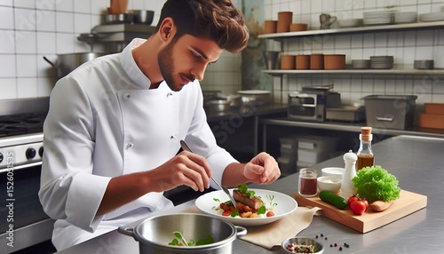 Chef preparing a customized dish to accommodate a customer’s allergy or dietary preference in a professional kitchen.