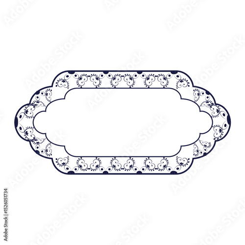 Elegant Iranian Text Box template design. Vector illustration of empty Iranian art perfect for Text Box. Floral Area for Text. EPS 10