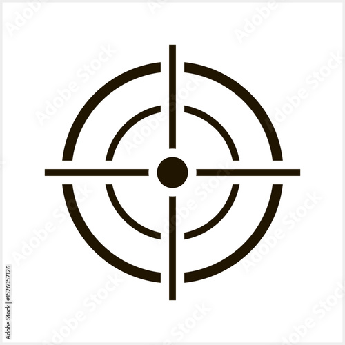 Aim icon. Idea, concept sign. Winner, target goal icon. Success logo. Stencil vector stock illustration