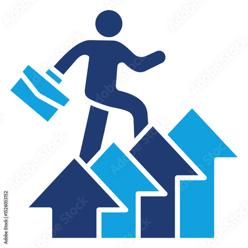 Career Flat Blue Icon