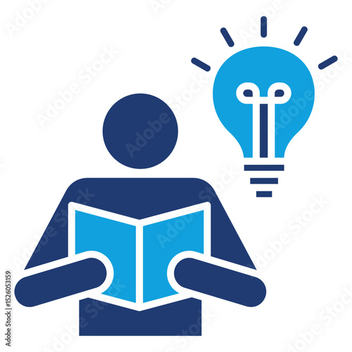 Learning Flat Blue Icon
