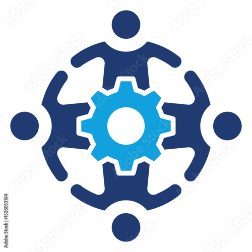 Teamwork Flat Blue Icon