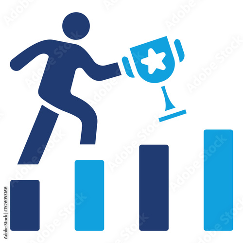 Success Flat Blue Icon
