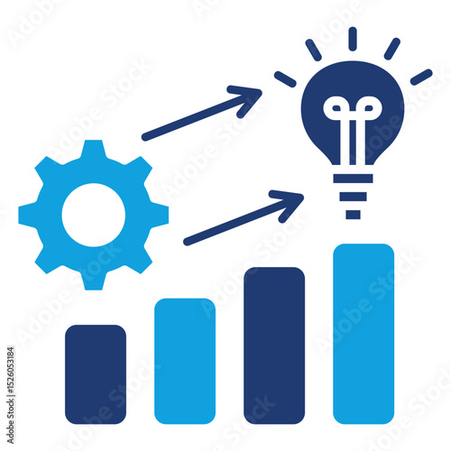 Development Flat Blue Icon