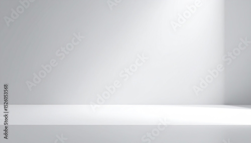 Wallpaper Mural clean, minimalist space with matte white wall and glossy white floor, creating serene atmosphere Torontodigital.ca