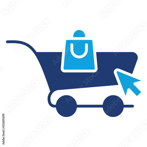 Ecommerce Flat Blue Icon