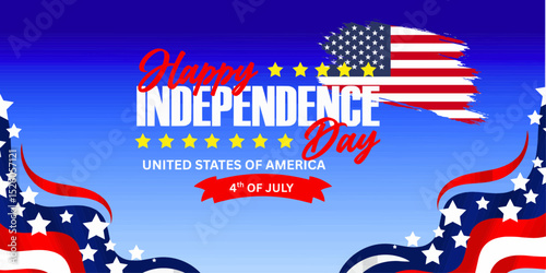 Independence day of america wallpaper background. banner vector. celebration day.