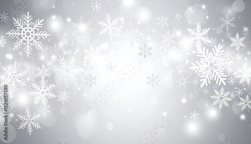 Wallpaper Mural serene winter scene with sparkling snowflakes on silver background creates magical atmosphere Torontodigital.ca