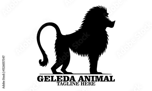 Geleda animal icon. gelada animal vector illustration and geleda animal logo design