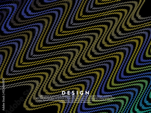 Poster with rainbow colored dot pattern background. Future technology background design.