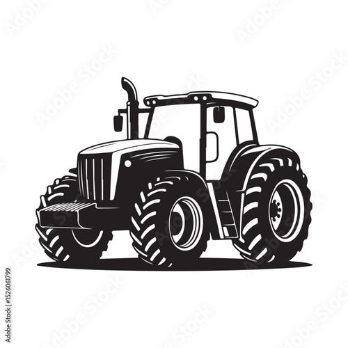 Powerful Farming Tractor A Symbol of Agricultural Strength and Modern Farming Techniques