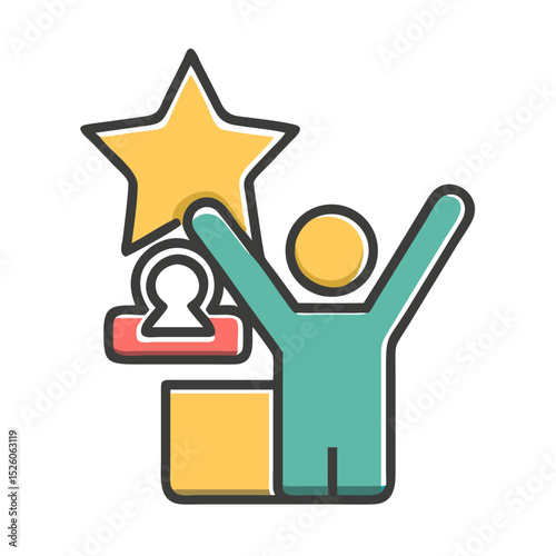Star Reward in Hands Graphic