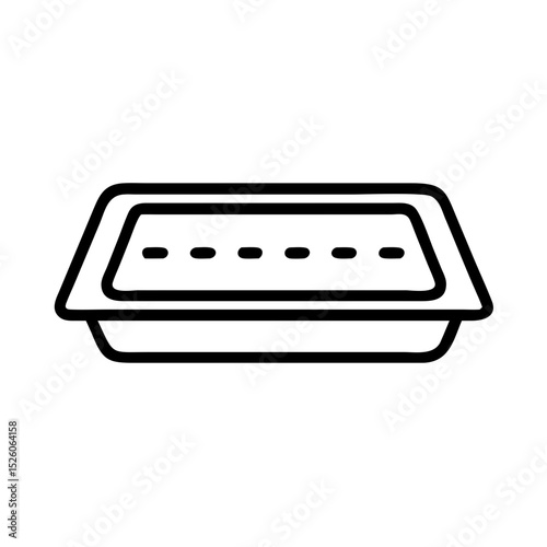 Rectangular baking tray for cooking. Baking tray is perfect for baking cakes and desserts.  High-quality baking tray image for culinary websites and recipe books.