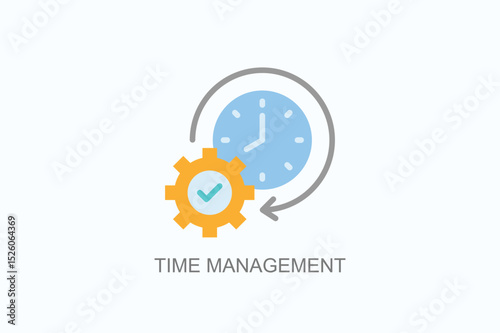 Time Management Icon Or Logo Isolated Vector Illustration