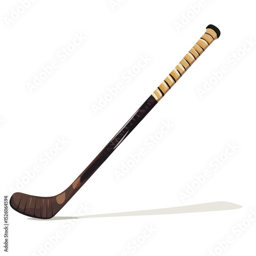 2D flat Hockey Stick vector illustration, isolated on a white background.