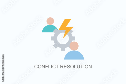 Conflict Resolution Icon Or Logo Isolated Vector Illustration