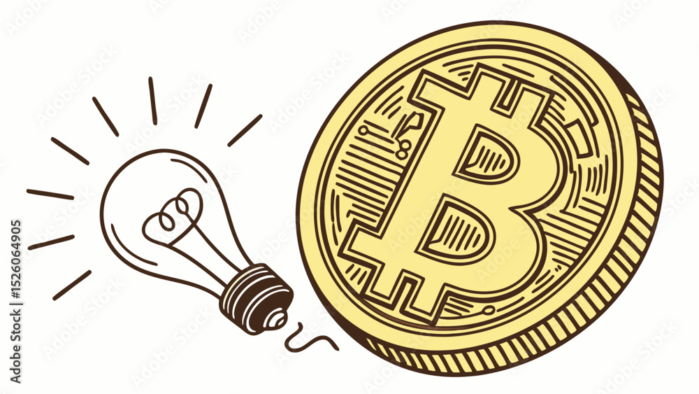  golden bit coin  vector 