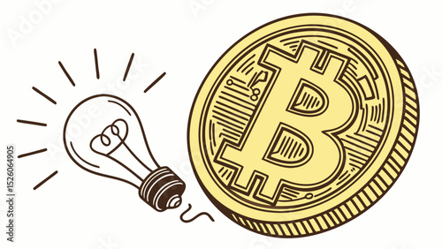  golden bit coin  vector 