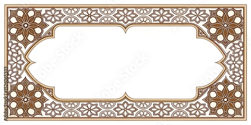 black and white floral ornament frame and Eslimi Tazhib Iranian Art Design Text Box Text Input Area Floral Vector Old Vintage Art
