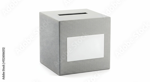 Grey Concrete Donation Box for Charity Events and Fundraising Campaigns photo