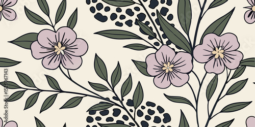 seamless pattern with flowers