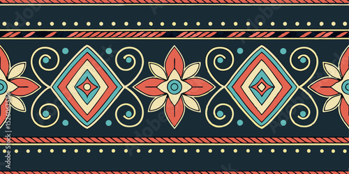 aztec geometric seamless pattern