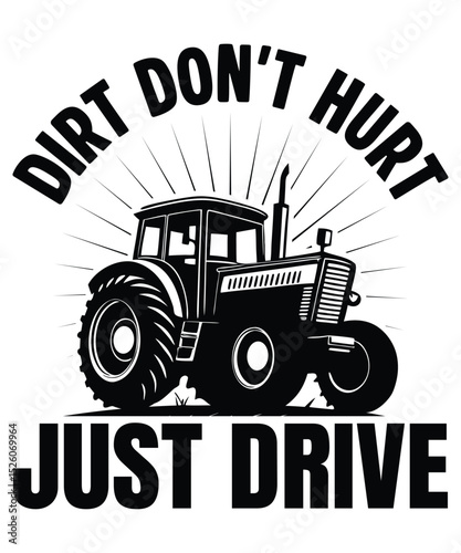 Classic Farm Tractor T-Shirt Graphic – Vintage Style Design