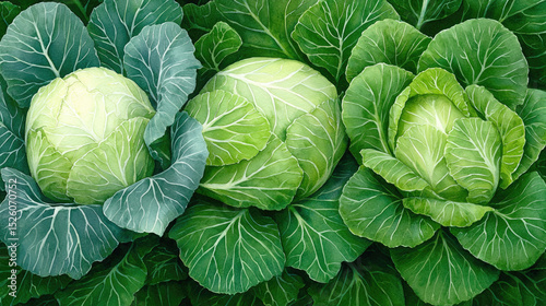 Harvesting fresh cabbage from local farms agricultural field food photography natural environment close-up view sustainable farming practices photo