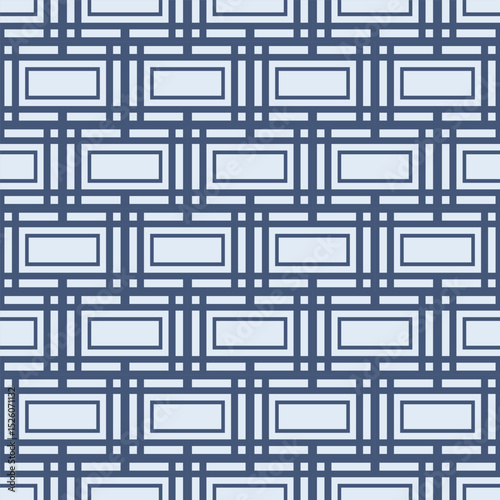 Japanese Line Brick Vector Seamless Pattern
