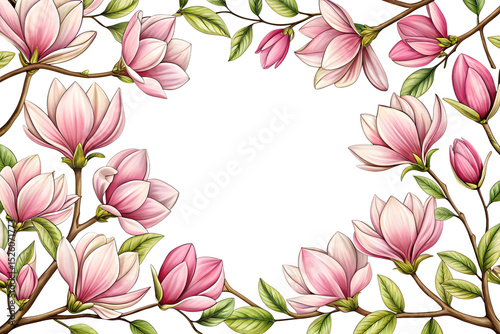 pink flower frame