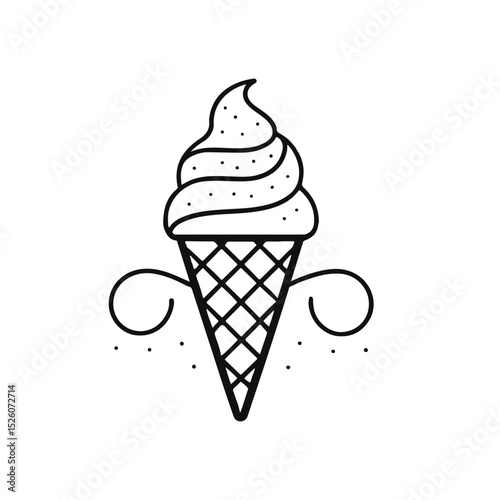 Modern Ice Cream Logo Design – Minimalist Vector Badge for Dessert Shops & Cafés Ice cream logo clipart set. Colorful cone ice cream icon clip art in pictogram style vector illustration color pastel 