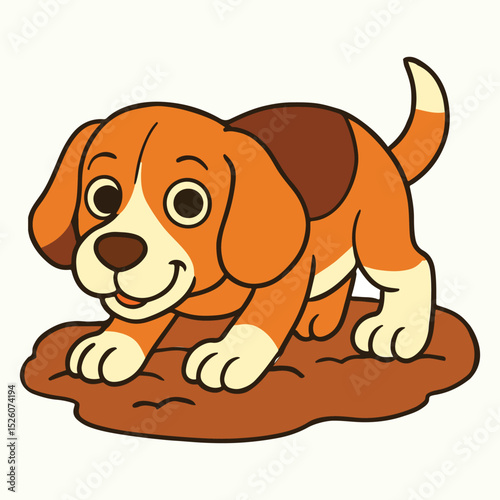Vector illustration of a Doge-inspired cartoon character with clean lines and expressive features. Perfect for meme designs, branding, and digital artwork.