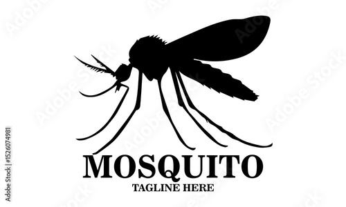 mosquito icon. mosquito vector isolated on white, mosquito logo background and this mosquito is very dangerous can cause dengue fever