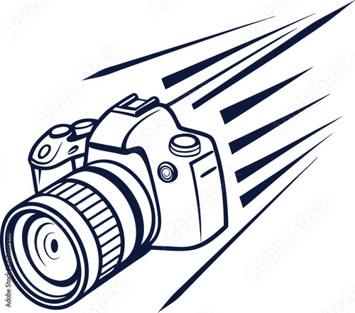 Fast photography dslr camera icon design
