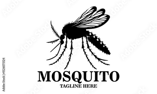 mosquito icon. mosquito vector isolated on white, mosquito logo background and this mosquito is very dangerous can cause dengue fever
