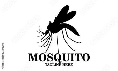 mosquito icon. mosquito vector isolated on white, mosquito logo background and this mosquito is very dangerous can cause dengue fever