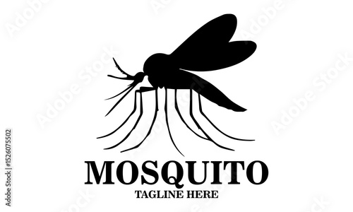 mosquito icon. mosquito vector isolated on white, mosquito logo background and this mosquito is very dangerous can cause dengue fever