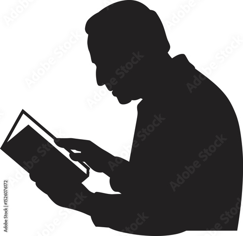old man reading a book