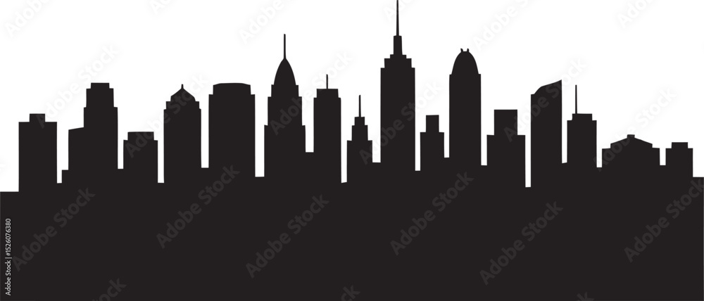 Naklejka premium seattle skyline in black