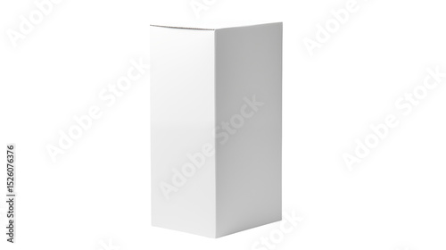 Isolated white rectangular box on a transparent background 