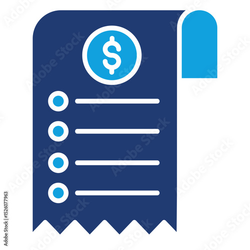 Bill Flat Blue Icon