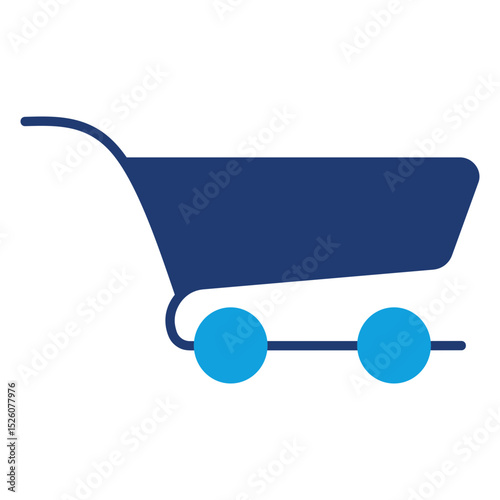 Shopping Cart Flat Blue Icon