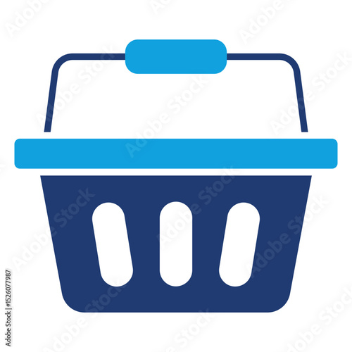 Shopping Basket Flat Blue Icon